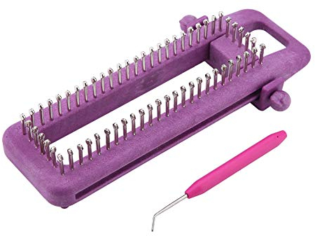 Einstellbares Socken-Webstuhl-Kit, Handstrickwerkzeug, Strumpfwaren, Strickmaschine, Strickmaschine, Verstellbarer Strickwebstuhl, Bretthaken, DIY-Webstuhl, Bastelwerkzeug für Erwachsene und Kinder, W