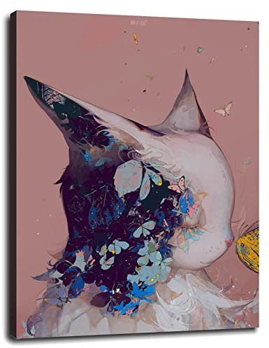 Leinwanddruck, Kunstdruck für Zuhause, Hochformat, Katze, 68,6 x 50,8 cm