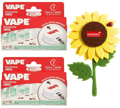 Insetticida Vape Antiformiche - 2 Confezioni da 2 Esche + Compatibile Con Calamita Colorata
