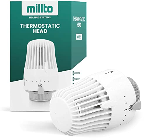 Millto™ Thermostatisches Heizkörperventil M30 x 1,5 Thermostat-Ersatzkopf | 6-Stufen-Bereichsmodulationstemperatur-Heizsystem