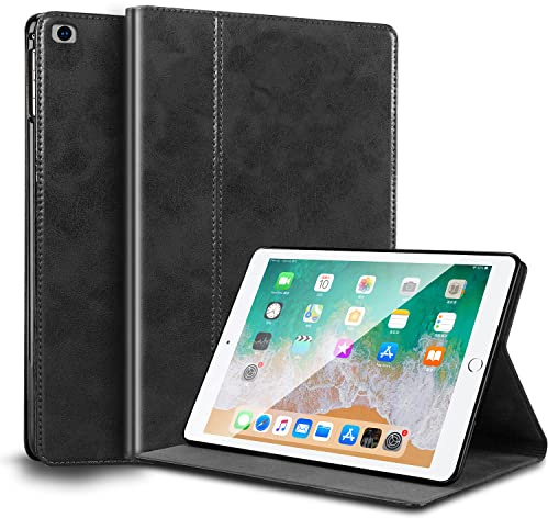 Gexmil Leder Hülle für iPad mini 7.9,5./4./3./2./1. Generation | Smart Leder Cover/Flip,Auto Schlaf/Aufwachen,Schutzhülle Einstellbarer Ständer,Stoßfest,Rutschfest,Schwarz