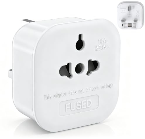 European to UK Plug Adapter US to UK Power Adaptor,US to UK Travel Adapter,13A 250V World Global Appliance Converter for the Visitor from USA, EU, Australia, Thailand, Canada, Japan,China.