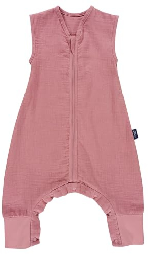 Kinderhaus Blaubär Set Alvi Schlafsack mit Füßen & Windel Blaubaer | Hautfreundlicher Schlafsack Baby & Kinder 100% Baumwolle | Reißverschluss mit Kinnschutz | Waschbar Bei 60°C | TOG 0.5
