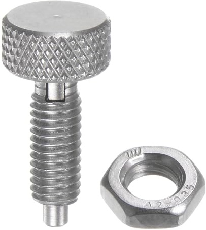 sourcing map Pistone a molla con manico zigrinato M6x1 Pin Dia.3mm Perni di rilascio retrattili in acciaio inossidabile Non bloccante Stantuffo indice retrattile per apparecchiature industriali Pin