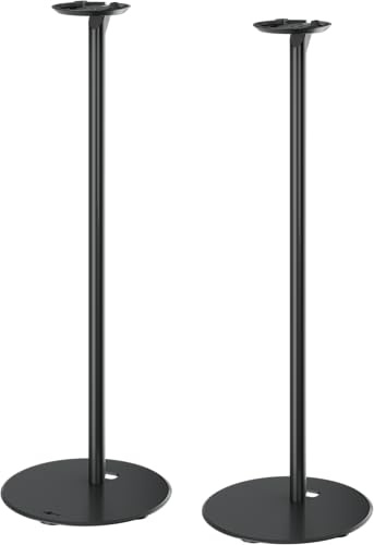 goobay Lautsprecherständer für Sonos Era 100 / Lautsprecherhalterung 3k Tragkraft/Boxenständer mit Kabelmanagement / 71cm hoch/schwarz / 71026