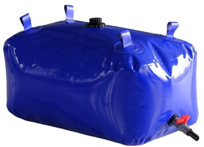 Verdickt Faltbar, Wasserbehälter Tragbar,8000L Wassersack/Wasserspeicher Mit PVC Kugelhahn, Anwendbar Auf Flüssige Lagerung Und Transport,Garten,Landwirtschaftlichen Notfall(Size:8000 L,Color:0.7 MM)