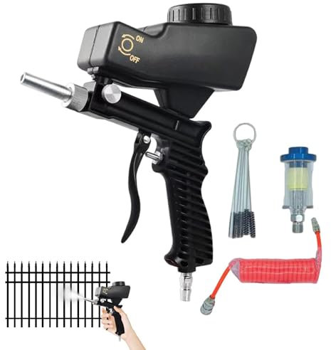 Paint Spray Machine, Portable Paint Sprayer - Pneumatic Sandblasting Device - Paint Sprayer with Adjustable Valve for Wall, Fence, Metal, Floor