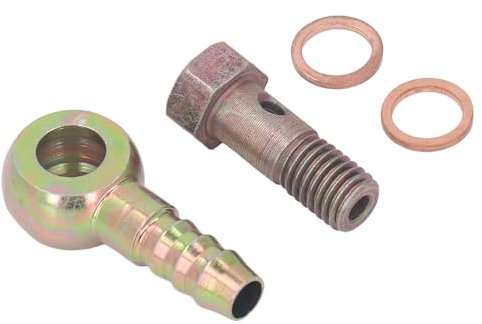 Turbo -Wasser Banjo Bolt, Edelstahl, M10 X 1,5 Mm Bis 3/8 Zoll, Einfache Installation, Geeignet für Verschiedene Systeme, Kann an Einen Softschlauch Angeschlossen Werden,