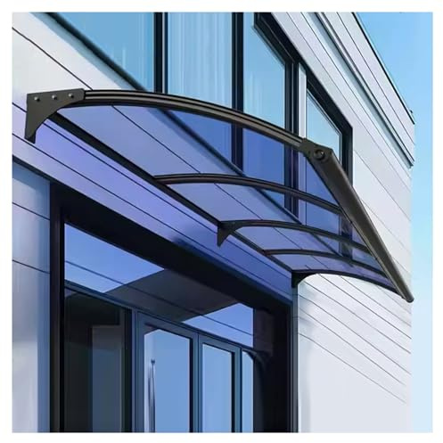 ZXCASDF Auvent Porte d'entree，Auvent Marquise d'Entrée de Bloc UV，Auvent de Porte d'Entrée en Polycarbonate，Marquise Aluminium，Couverture d'auvent de terrasse extérieure(57x60cm/22.4x24in)