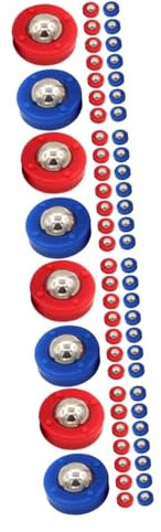 UKCOCO Camarón Accesorios Juego De Tejo Mini Bolas Correderas Superficie De La Mesa De Cuentas Correderas Rodillo De Mini Bolas Cuentas Rodantes Acero 20 Piezas*4