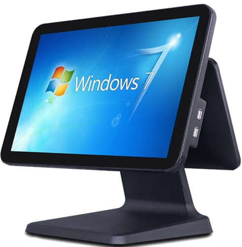 Registratore Cassa Negozio,Schermo Touch Pos e Display Cliente HD, 15,6 Pollici Registratore di Cassa per Minimarket,Centri Commerciali,Supermercati,Negozi Di Abbigliamento,Ristoranti,Caffè,Black