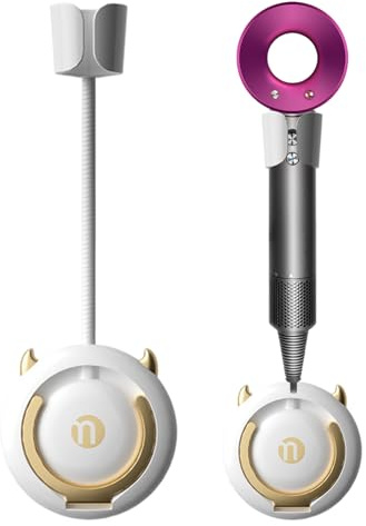 Genérico Soporte Para Secador De Pelo En Baño - Organizador De Pared Para Colgar Secadores Con Gancho | Soporte Ajustable Sin Taladro Con Portaherramientas Y Accesorios De Baño Prácticos