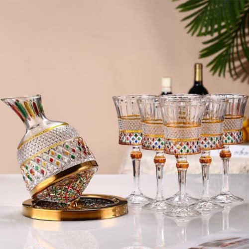 Carafe A Decanter Whisky - Statue Bouteille Whisky, Statue de carafe à whisky en cristal, sculpture de carafe sans plomb avec bouchon en verre, carafe à vodka pour vin, bourbon, brandy(B)