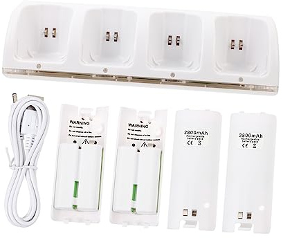 NUOBESTY 1 Set Caricabatterie USB per Batterie Ricaricabili Slot per Controller Carica Batteria e Duraturo Accessorio per Risparmiare e