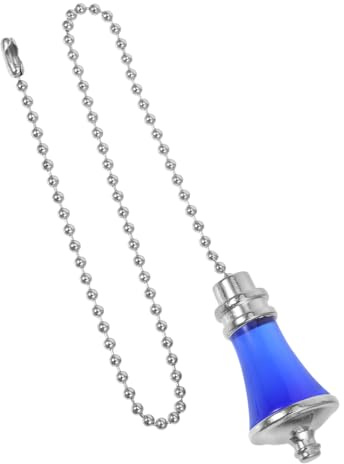 iplusmile Cadena Decorativa para Ventilador de Techo con Colgante de Cristal Azul Vintage Cadena de Tirador Resistente y Fácil Instalación para Lámparas y Ventiladores Habitaciones y