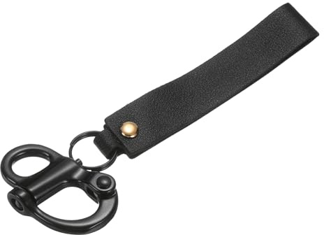PATIKIL Quick Release Shackle 52mm, 316 Stainless Steel Fixed Bail Snap Shackle Boat Sail Connector for Outdoor Camping Nautical Ship Industrial Hoisting Pet Chains, Black