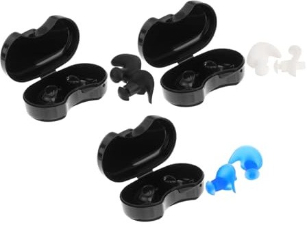 VICASKY Lot De 3 Paires De Bouchons D’oreilles Étanches Natation, Petit Protège-oreilles En Silicone Confortable, Réutilisables, Adaptés Adultes, Sports Nautiques Et Bain