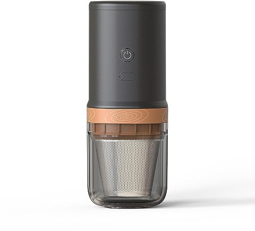 Rengue Moulin à café électrique, Noyau en Acier, 25 Réglages de Mouture Réglables, Portable USB Rechargeable pour Expresso et café Goutte à Goutte Moulin à électrique, Cuisine Nan en Acier Inoxydable