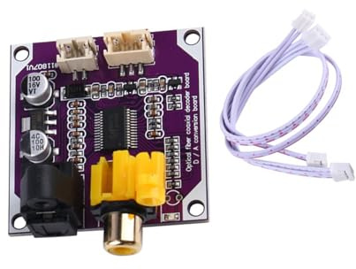 FHGSPQWM Placa de decodificación digital con entrada coaxial Opt para audio estéreo de 24 bits 192 K con protecciones de energía y tecnología de reducción de ruido Opt Coaxial