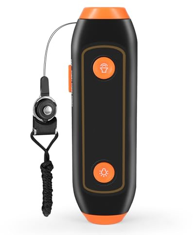 Eacam Elektronisk Visselpipa Sport Säkerhetsvissel Domarvisselpipa 120 Till 150dB 3 3 Nivåer LED SOS-ljus Ficklampa ABS 6F22 Batteri med Snodd för Camping Vandring Båtliv Pet Tr (99.00)