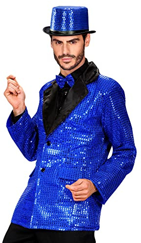 W WIDMANN MILANO Party Fashion - Pailletten Blazer Herren | Accessoire, Kostümzubehör für Showman, Disco Fever, Karneval und Mottoparty