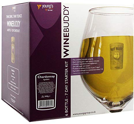 WineBuddy Starter Kit Chardonnay 6 Bottle - Home brew Wine Making Kit