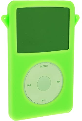 iGadgitz U2349 Custodia in Silicone Compatibile con Apple iPod Classic 80GB, 120GB & Nuovo 6th Generation, Verde