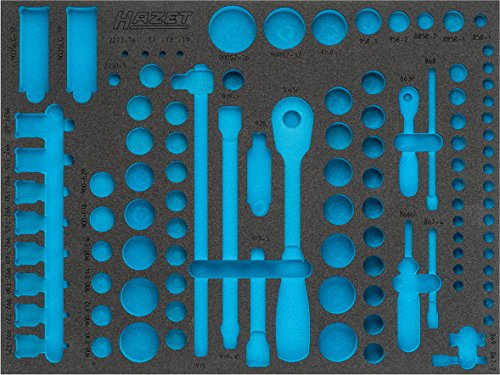 HAZET 2-Komponenten Weichschaumeinlage 163-369L, Länge 519 mm | Länge 519 mm, Breite 392 mm, 163 g, 3/3+ (519 x 392 mm) , L x B: 519 mm x 392 mm, Antrieb 100030 Weichschaumeinlage,