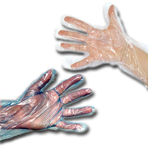 HYGIENICAL by Sevim Dieselhandschuhe -Tankhandschuhe, PE Handschuhe, Folienhandschuhe, Einweghandschuhe blau-transparent 5000 Stück
