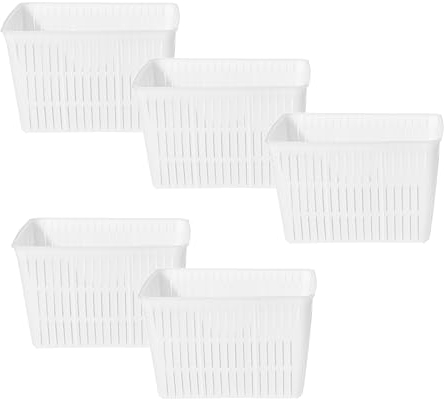 5 x Moldes Rectangulares para Queso 1,5 kg – 16x12x11 cm – Para Quesos Frescos, Ricotta, Camembert, Brie