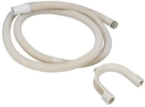 Ablaufschlauch Abpumpschlauch Spülmaschine 2,2m mit Haltebogen und Stutzen Bauknecht Whirlpool 481253028737 Indesit C00314840 Endstück gerade/gerade 19/22mm Durchmesser Algor Arcelik