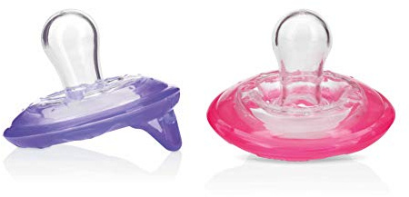Nûby - 2 Natural Flex™ Schnuller Kirschform - Lila & Rosa - 6-36 Monate
