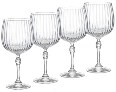 NO MANUFACTURER Goblets America 20s 4 Pieces Gin Tonic Bormioli