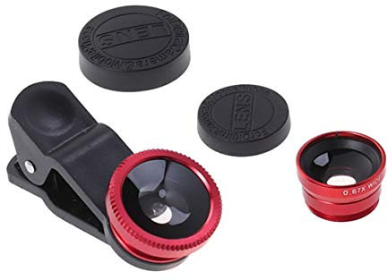 ULTECHNOVO Objectif Macro Universel Fish- Eye- Objectif Macro Grand Angle de Caméra de Téléphone