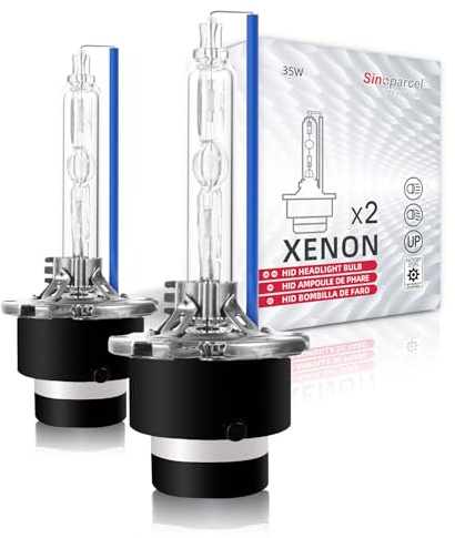 Sinoparcel Ampoule Xénon D2S 8000K HID, Lampe Phare Bleue au Remplacer pour Voiture 66240 85122UB 66040, 35W DC 12V, Lot de 2