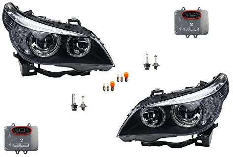 Johns, Scheinwerfer Xenon passend für BMW 5er E60 E61 Leuchtmittel Satz L R Steuergerät