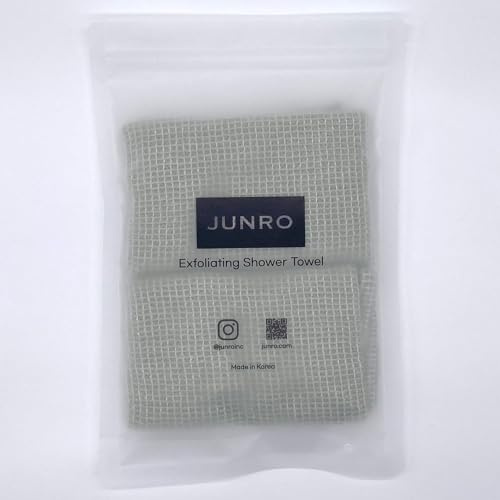 JUNRO (2 Pack) Exfoliating Shower Towel - Exfoliating Washcloth for All Skin Types - Made in Korea