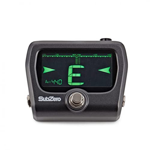 SubZero Chromatic Guitar Tuner Pedal for Bass and Guitar 440Mhz A0 to C8 with Bypass & LCD Display