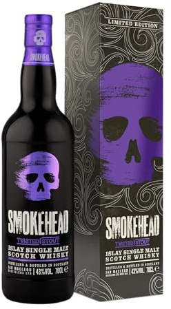 Smokehead Twisted Stout Islay Single Malt Scotch Whisky | Whisky trifft Bier | stark rauchig & schokoladig | 43% vol. | 700 ml