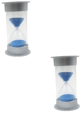 ABOOFAN 2 Stück 25 mintuu bürodeko ziernieten ok knorrtoys verkleidung The Edith Eger goodn Kids + oq Tischdekoration The Craft schenken Haushalt Timer Silberne Abdeckung Sanduhr Kind