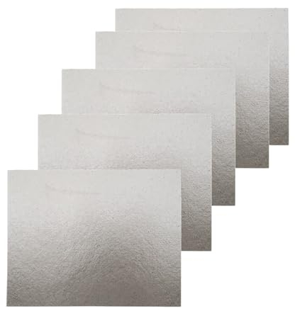 JOYSOG Cubierta de guía de ondas para microondas, 5 piezas de placas de mica, piezas de horno de microondas para uso universal, accesorios de aislamiento térmico (10 x 12 cm)