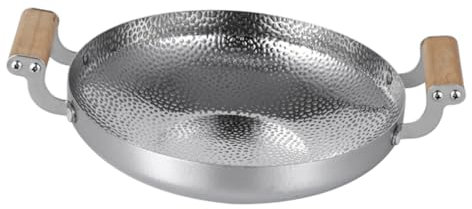 Garneck Spezieller Alkoholkocher Grillwok aus Metall Paella-Kochtopf Bratpfanne topf antihaftbeschichtet Edelstahlpfanne Grillpfanne aus Edelstahl eben Feuer Kessel Backform Kochutensilien