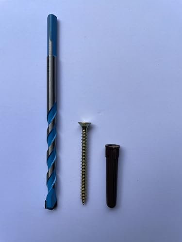 25 x Wall Plugs and Screws With Drill Bit