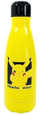 My sweety pop - Cantimplora de acero inoxidable - niño - adulto - adolescente - comida - 22,5 cm - 500 ml - Hidratación - Idea de regalo - Pokémon - Amarillo