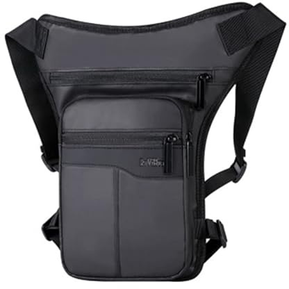 Beintasche Motorrad Herren wasserdichte Oberschenkeltasche Hüfttasche Gürteltasche Outdoor Reiten Motorrad Crossbody Hüftgürtel Tasche Reise Brusttasche Motorrad Beintasche(Noir)