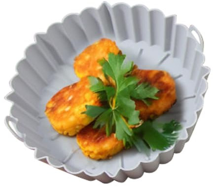 Panier de friteuse à air en silicone, revêtement de friteuse à air en silicone - Doublure de panier de cuisson à la vapeur | Bols alimentaires réutilisables pour friteuse à air