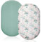 Bettlaken Spannbettlaken für Babybett 2 Pack, Matratzenschoner für Laufgitter, 100% Musselin-Baumwolle Spannbetttuch für das Babybett und Kinderbett, Kinderwagen Bettlaken Stubenwagen Matratzenbezug