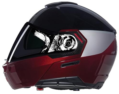 NOLAN HELMET N90-3 06 VERNICIATURA SPECIALE 344 XL, Black/Visceral Red