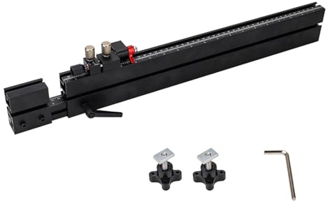 Riel de ranura en T extensible para carpinteros con posicionamiento rápido 0 05 mm ajuste fino 1390 g peso para sierras circulares de mesa para carpintería