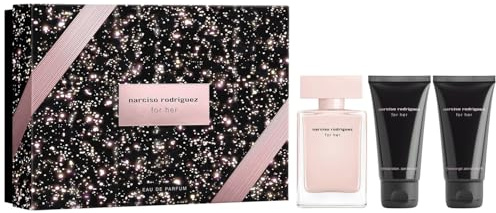 Narciso Rodriguez For Her Eau de Parfum Geschenkset 2024 (3-teiliges Set: 50 ml EDP, Bodylotion, Duschgel)